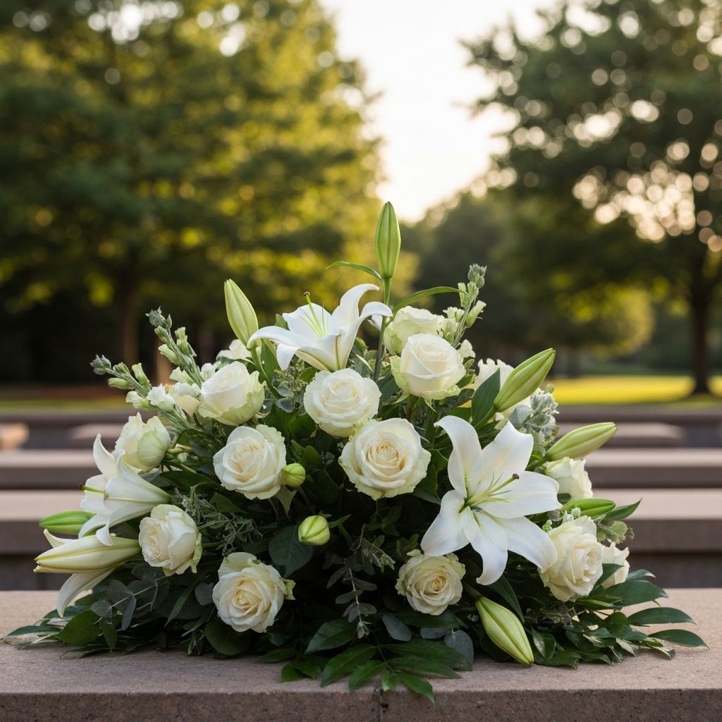 Flores blancas - Casa Roma Sepelios